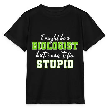 Biologe TShirt Biologie Student Biochemie Geschenk - Stanley/Stella Kinder T-Shirt MINI CREATOR  - Schwarz - Vorne - Mikhail (115cm)