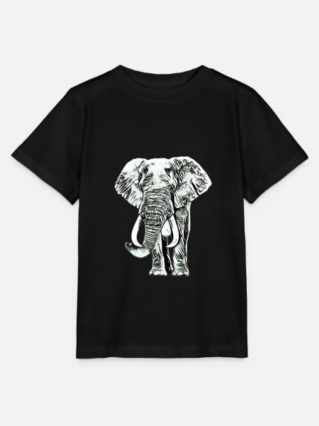 Elefant - Stanley/Stella Kinder T-Shirt MINI CREATOR - Schwarz