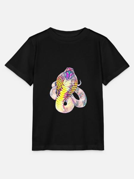 Schlange - Stanley/Stella Kinder T-Shirt MINI CREATOR - Schwarz