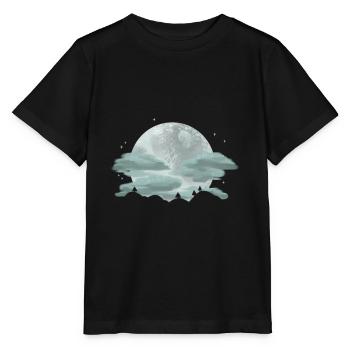 Nuit de pleine lune - T-shirt bio MINI CREATOR Stanley/Stella Enfant - noir - Devant - Mikhail (115cm)