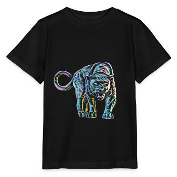 Panthère - T-shirt bio MINI CREATOR Stanley/Stella Enfant - noir - Devant - Mikhail (115cm)
