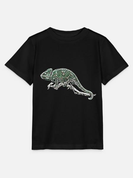 Chamäleon - Stanley/Stella Kinder T-Shirt MINI CREATOR - Schwarz