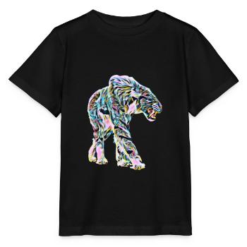 Tigre à dents de sabre - T-shirt bio MINI CREATOR Stanley/Stella Enfant - noir - Devant - Mikhail (115cm)