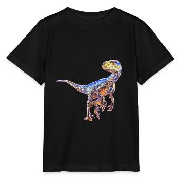 Velociraptor - T-shirt bio MINI CREATOR Stanley/Stella Enfant - noir - Devant - Mikhail (115cm)