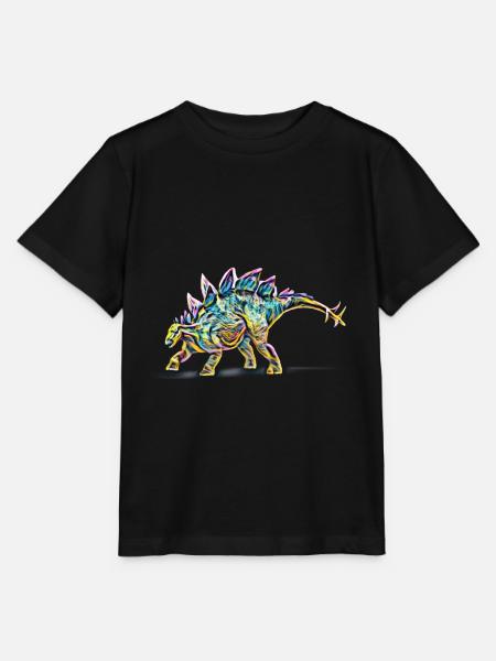 Stegosaurus - Stanley/Stella Kinder T-Shirt MINI CREATOR  - Schwarz