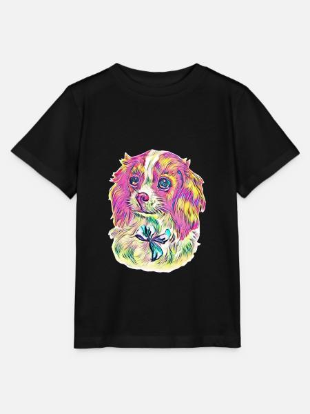 Cavalier King Charles Spaniel - Stanley/Stella Kinder T-Shirt MINI CREATOR - Schwarz