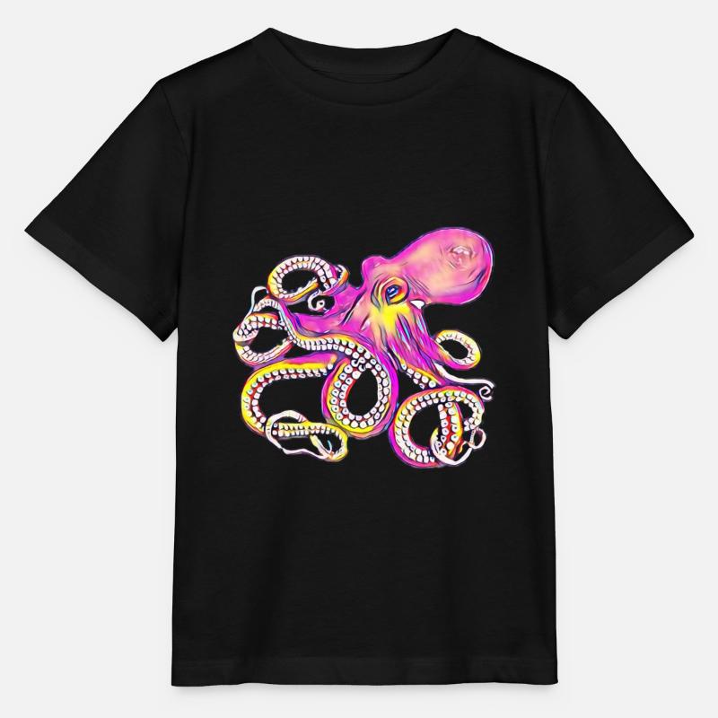 Poulpe - T-shirt bio MINI CREATOR Stanley/Stella Enfant - noir