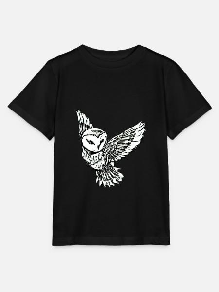 Eule - Stanley/Stella Kinder T-Shirt MINI CREATOR  - Schwarz