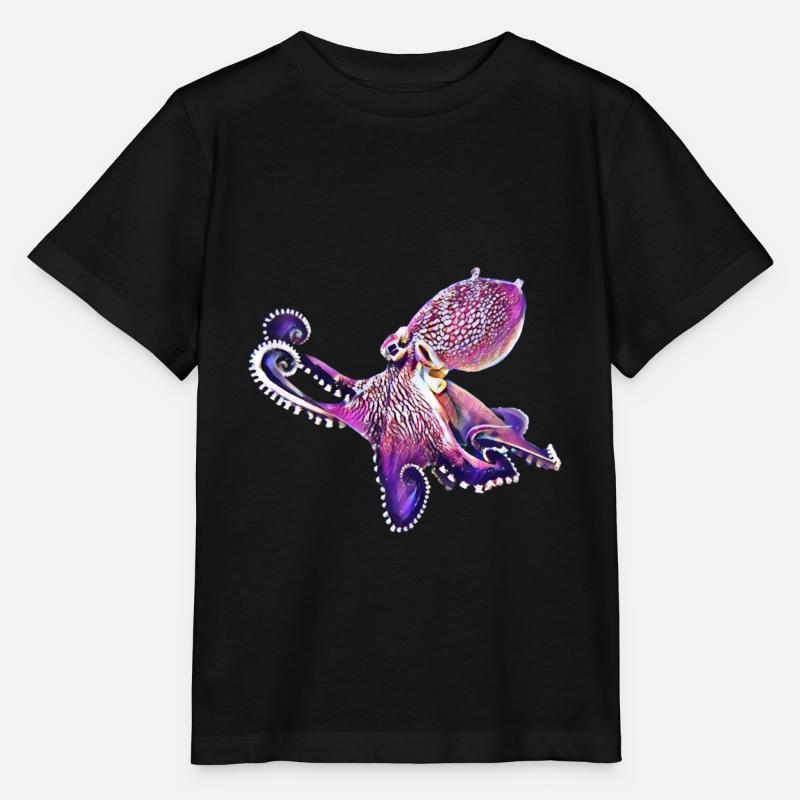 Octopus - Stanley/Stella Kinder T-Shirt MINI CREATOR  - Schwarz