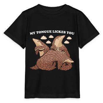 Ma langue te lèche Pangolin - T-shirt bio MINI CREATOR Stanley/Stella Enfant - noir - Devant - Mikhail (115cm)