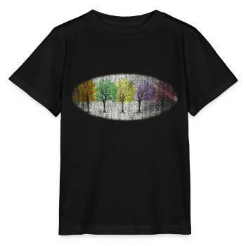 bunt winter wald winterwald - Stanley/Stella Kinder T-Shirt MINI CREATOR  - Schwarz - Vorne - Mikhail (115cm)