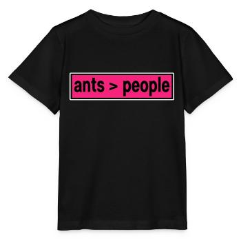 Fourmi ma colonie de fourmis « zone fourmi » - T-shirt bio MINI CREATOR Stanley/Stella Enfant - noir - Devant - Mikhail (115cm)