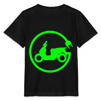 Scooter scooter électrique connecteur vert - T-shirt bio MINI CREATOR Stanley/Stella Enfant - noir - Devant - Mikhail (115cm)