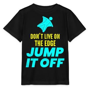 Wingsuit fliegen Base Jumping Fallschirmspringen Wingsuiting - Stanley/Stella Kinder T-Shirt MINI CREATOR  - Schwarz - Vorne - Mikhail (115cm)