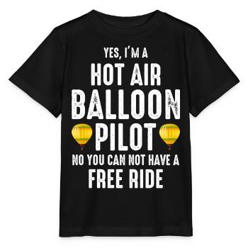 Montgolfière Montgolfière Pilote de montgolfière - T-shirt bio MINI CREATOR Stanley/Stella Enfant - noir - Devant - Mikhail (115cm)