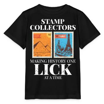Philatéliste collectionneur collectionneur de timbres - T-shirt bio MINI CREATOR Stanley/Stella Enfant - noir - Devant - Mikhail (115cm)
