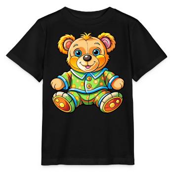 Teddy im Schlafanzug - Stanley/Stella Kinder T-Shirt MINI CREATOR  - Schwarz - Vorne - Mikhail (115cm)