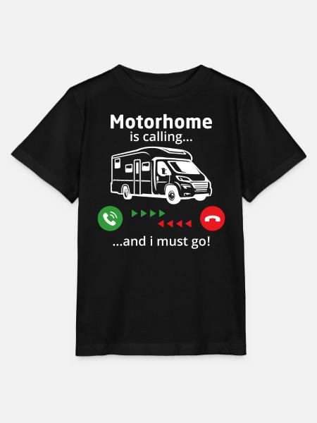 Motorhome is calling and i must go - Stanley/Stella MINI CREATOR Kids’ T-Shirt - black