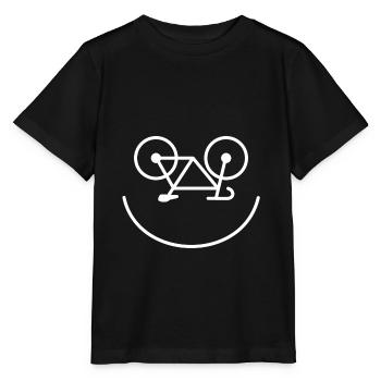 Fahrrad lächeln Fahrradfahrer Radeln Geschenk - Stanley/Stella Kinder T-Shirt MINI CREATOR  - Schwarz - Vorne - Mikhail (115cm)