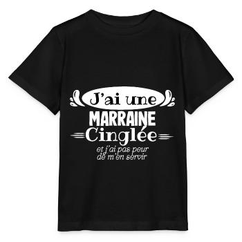 J'ai une marraine cinglée - T-shirt bio MINI CREATOR Stanley/Stella Enfant - noir - Devant - Mikhail (115cm)