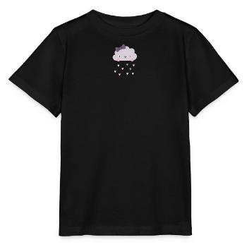 Nuage d’amour - Coeurs - Pluie - T-shirt bio MINI CREATOR Stanley/Stella Enfant - noir - Devant - Mikhail (115cm)