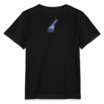 Rockgitarre im Aquarellstil - Stanley/Stella Kinder T-Shirt MINI CREATOR  - Schwarz - Vorne - Mikhail (115cm)