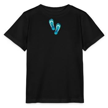 Tongs yoga vacances d'été à la plage - T-shirt bio MINI CREATOR Stanley/Stella Enfant - noir - Devant - Mikhail (115cm)