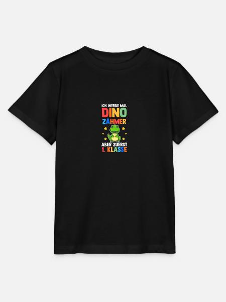 Kita Abgänger Dino Erste Klasse Einschulung - Stanley/Stella Kinder T-Shirt MINI CREATOR - Schwarz