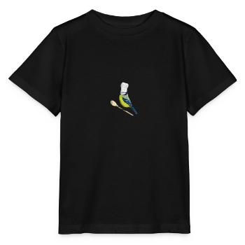 Chef Bleu Chef Cuisine Oiseau Oiseau Ami - T-shirt bio MINI CREATOR Stanley/Stella Enfant - noir - Devant - Mikhail (115cm)
