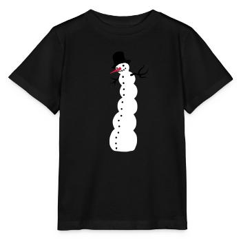 snowman - Stanley/Stella MINI CREATOR Kids’ T-Shirt - black - Front - Mikhail (115cm)