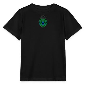 Bär in Grün-Blau - Stanley/Stella Kinder T-Shirt MINI CREATOR  - Schwarz - Vorne - Mikhail (115cm)