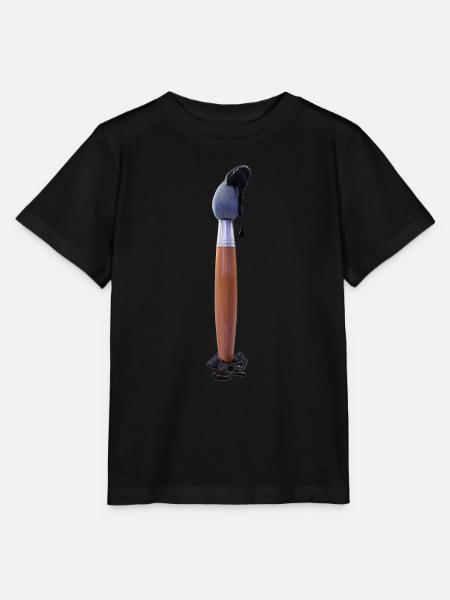 3D Paint Blush - Stanley/Stella Kinder T-Shirt MINI CREATOR - Schwarz
