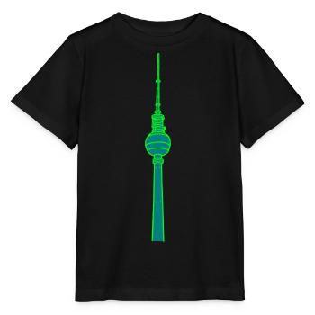 Berlin TV Tower 2 - Stanley/Stella MINI CREATOR Kids’ T-Shirt - black - Front - Mikhail (115cm)