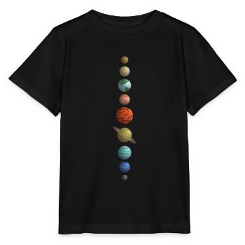 Sonnensystem - Stanley/Stella Kinder T-Shirt MINI CREATOR  - Schwarz - Vorne - Mikhail (115cm)