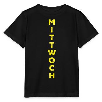 Mercredi - jaune - T-shirt bio MINI CREATOR Stanley/Stella Enfant - noir - Devant - Mikhail (115cm)