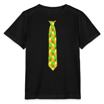 Tie Dots Colorful Pattern Tie Suit - Stanley/Stella MINI CREATOR Kids’ T-Shirt - black - Front - Mikhail (115cm)