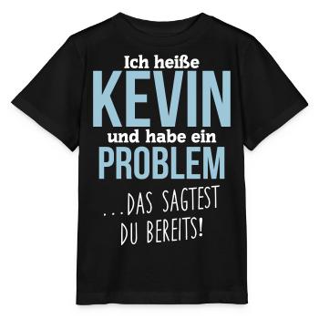 Kevin + Problem - Stanley/Stella Kinder T-Shirt MINI CREATOR  - Schwarz - Vorne - Mikhail (115cm)