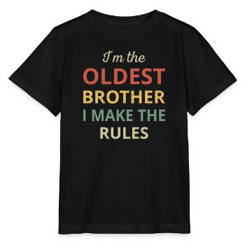 Correspondant frère aîné Je fais les règles - T-shirt bio MINI CREATOR Stanley/Stella Enfant - noir - Devant - Mikhail (115cm)