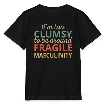 Trop maladroit pour être entouré d’une masculinité fragile III - T-shirt bio MINI CREATOR Stanley/Stella Enfant - noir - Devant - Mikhail (115cm)