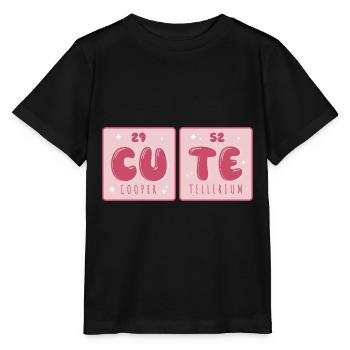 Sweet Copper Tellerium Chimie Mignonne Chimiste Flirt - T-shirt bio MINI CREATOR Stanley/Stella Enfant - noir - Devant - Mikhail (115cm)