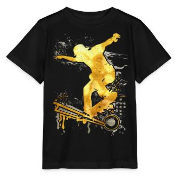 | de skate SK8R | Skateboard Grind - T-shirt bio MINI CREATOR Stanley/Stella Enfant - noir - Devant - Mikhail (115cm)