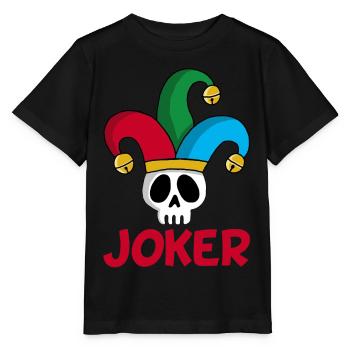Joker et tête de mort - T-shirt bio MINI CREATOR Stanley/Stella Enfant - noir - Devant - Mikhail (115cm)
