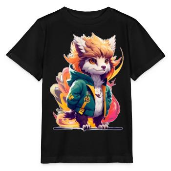 Süßer Stylischer Greif - Stanley/Stella Kinder T-Shirt MINI CREATOR  - Schwarz - Vorne - Mikhail (115cm)
