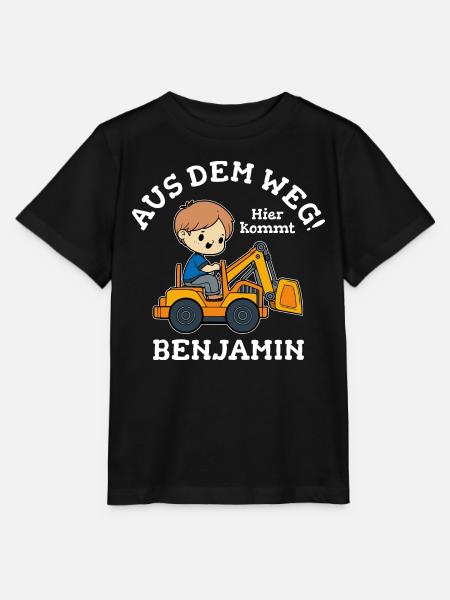 Benjamin Vorname Bagger - Stanley/Stella Kinder T-Shirt MINI CREATOR  - Schwarz