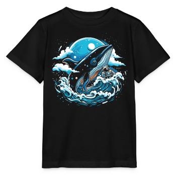 Space Whale Imagination - Stanley/Stella MINI CREATOR Kids’ T-Shirt - black - Front - Mikhail (115cm)