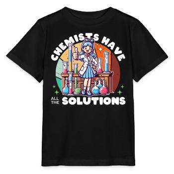 CHEMISTS HAVE ALL THE SOLUTIONS - Stanley/Stella MINI CREATOR Kids’ T-Shirt - black - Front - Mikhail (115cm)