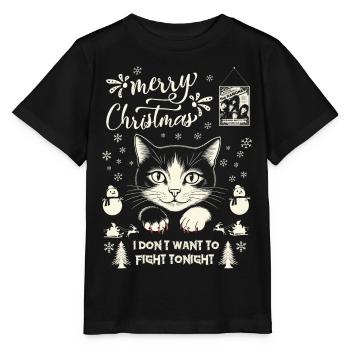 Frohe Weihnachten, ich will heute Abend nicht streiten - Stanley/Stella Kinder T-Shirt MINI CREATOR  - Schwarz - Vorne - Mikhail (115cm)
