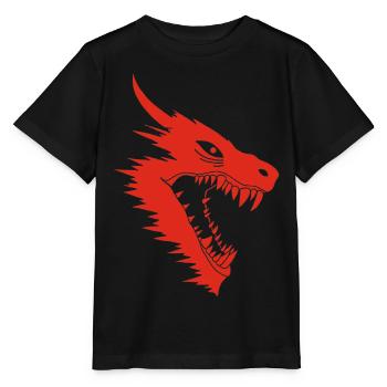 Attaque du dragon rouge - T-shirt bio MINI CREATOR Stanley/Stella Enfant - noir - Devant - Mikhail (115cm)