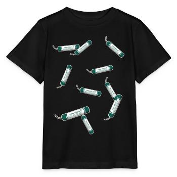 Pyro Böller - Stanley/Stella Kinder T-Shirt MINI CREATOR  - Schwarz - Vorne - Mikhail (115cm)