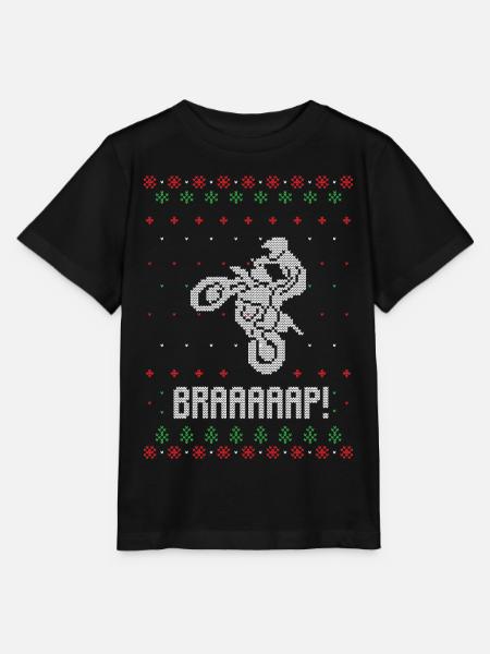 Motorrad-Hässliche Weihnachts-Biker-Crew - Stanley/Stella Kinder T-Shirt MINI CREATOR  - Schwarz